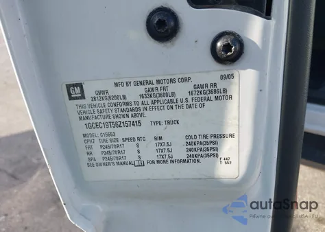 2006 Chevrolet Silverado 1500 Lt2 z USA, uszkodzony, nr VIN 1GCEC19T56Z157415